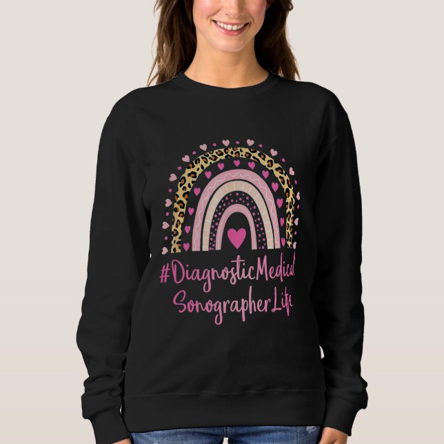 Diagnostiksonographin Nurse Leopard Print Sweatshirt (Vorderseite)