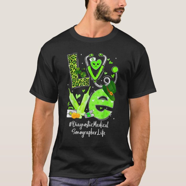 Diagnostischer medizinischer Sonographin Krankenve T-Shirt (Vorderseite)