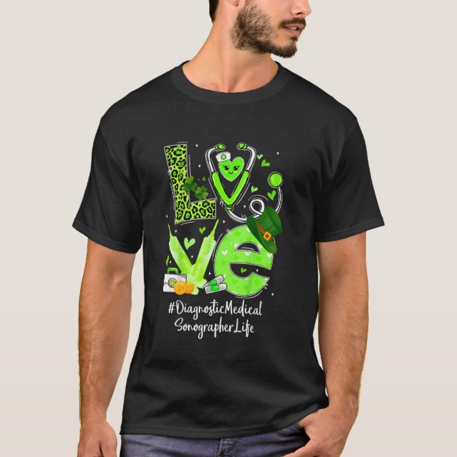 Diagnostischer medizinischer Sonographin Krankenve T-Shirt (Vorderseite)