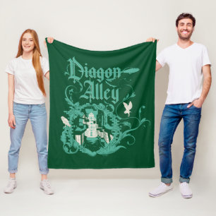 DIAGON ALLEY™ Vintage Grafik Fleecedecke
