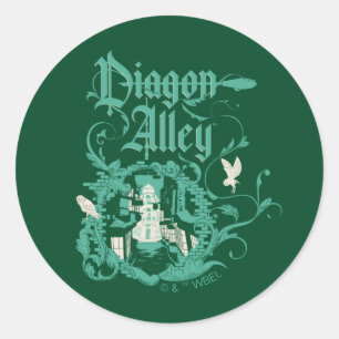 DIAGON ALLEY™ Vintage Grafik Runder Aufkleber