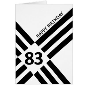 Diagonal Black Line Design Geburtstag