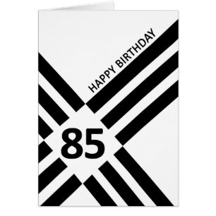 Diagonal Black Line Design Geburtstag