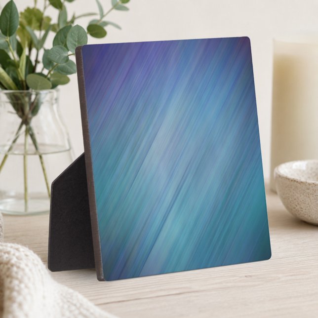 Diagonal Blue Rain Fotoplatte (Diagonal Abstract Blue Rain Plaque)