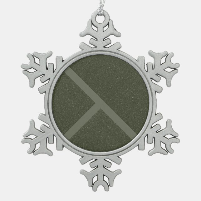 Diagonal Divide Snowflake Ornament - Anpassbar (Vorderseite)