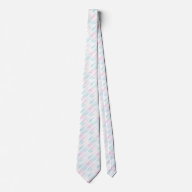 Diagonal Elegante: Wasserfarben Linien Krawatte (Vorderseite)