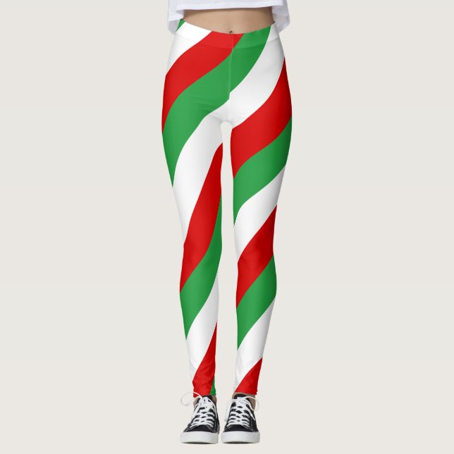 Diagonal gestreift leggings (Vorderseite)