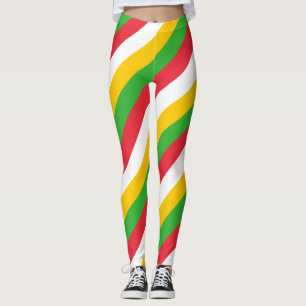 Diagonal gestreift leggings
