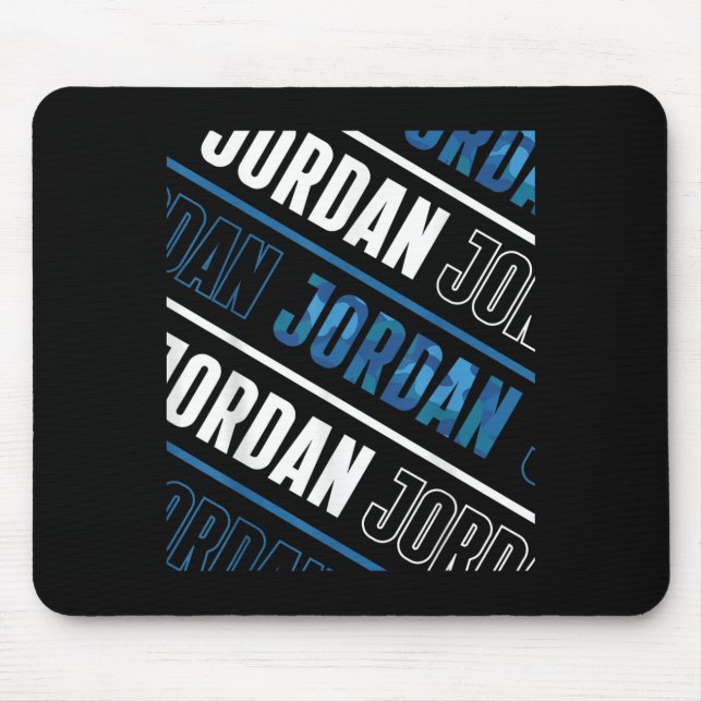 Diagonal Jordan Pattern Camouflage Pattern Blue Ca Mousepad (Vorne)