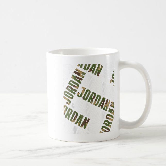 Diagonal Jordan Pattern Camouflage Pattern Camoufl Kaffeetasse (Rechts)