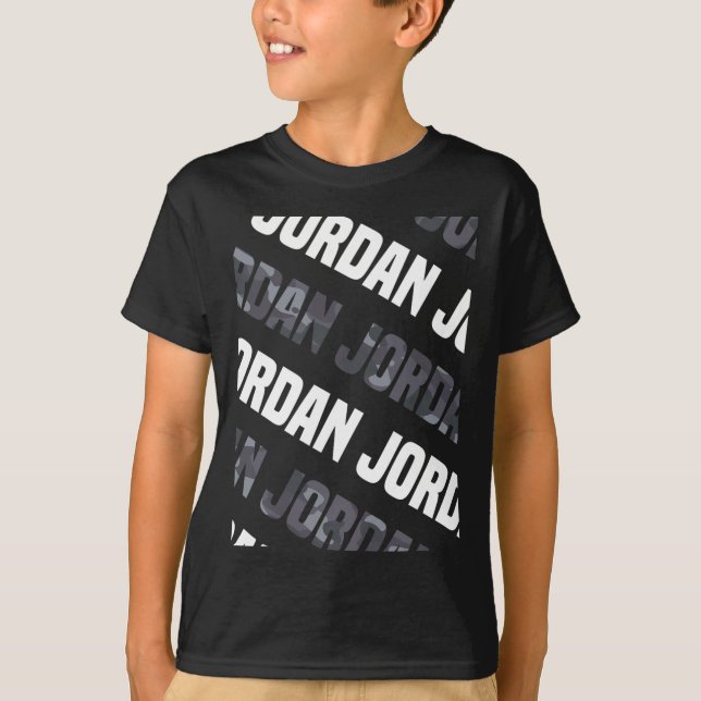 Diagonal Jordan Pattern Design Geschenk Gray Camou T-Shirt (Vorderseite)