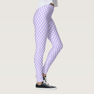 Diagonal Lavendel und Weiße Tafel Leggings