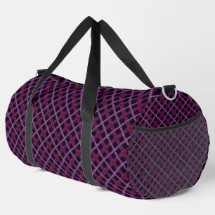 Diagonal Lila mit Lavendel und Pum Duffle Bag