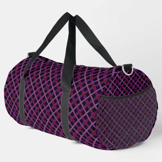 Diagonal Lila mit Lavendel und Pum Duffle Bag (Rechte Ecke)