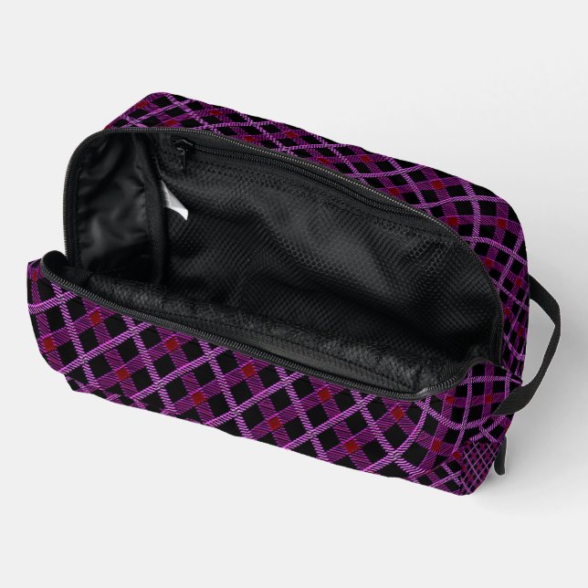 Diagonal Lila mit Lavendel und Pum Waschbeutel (Offen)