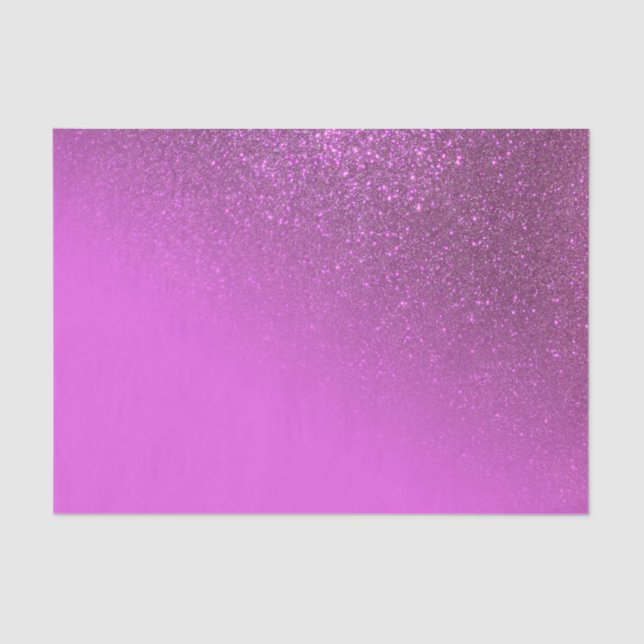 Diagonal Magenta Lila Glitzer Gradient Ombre Seidenpapier (Vorderseite)