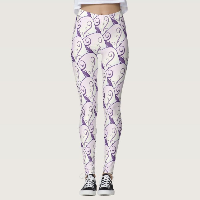 Diagonal-Mardi-Gras-Masken Thunder_Cove Leggings (Vorderseite)