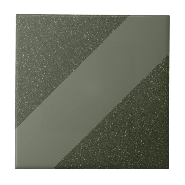 Diagonal Moss Green Custom Tile Fliese (Vorderseite)