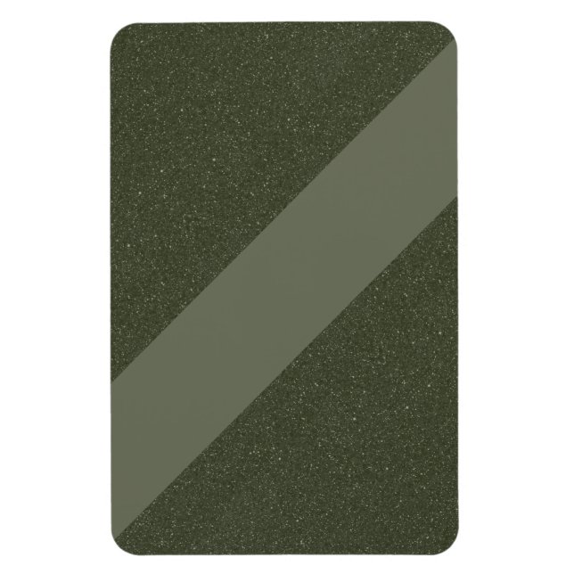 Diagonal Moss Green Modern Magnet - individuell an (Vertikal)