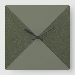 Diagonal Moss grüne Wall-Uhr teilen Quadratische Wanduhr