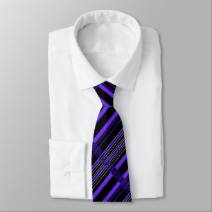 Diagonal Muster Lila Stripped Neck Tie Krawatte