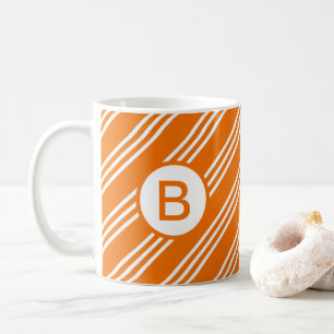 Diagonal-Orange-Streifen Kaffeetasse