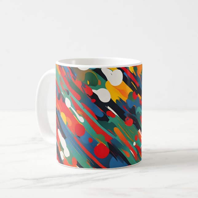 Diagonal Paint Splash Kaffeetasse (Vorderseite Links)