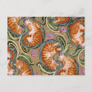 Diagonal Paisley Postkarte