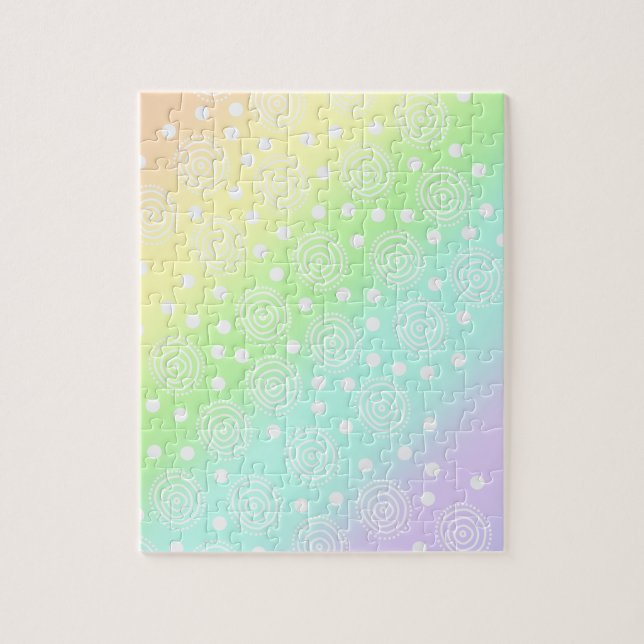 Diagonal Pastel Rainbow Challenging Jigsaw Puzzle (Vertikal)