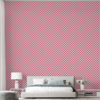 Diagonal Pink Gingham Tapete
