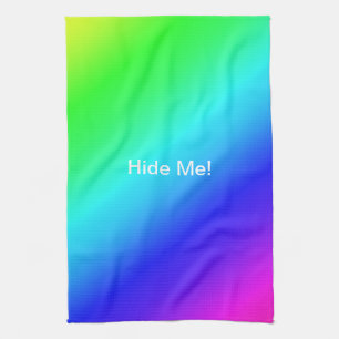 Diagonal Rainbow Gradient Blue to Green Küchentuch