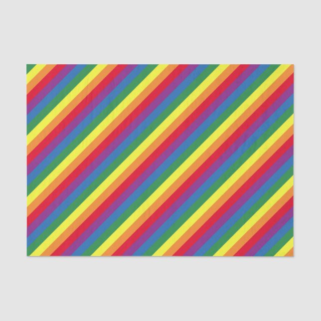 Diagonal-Regenbogenmuster Seidenpapier (Vorderseite)
