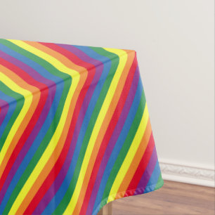 Diagonal-Regenbogenmuster Tischdecke