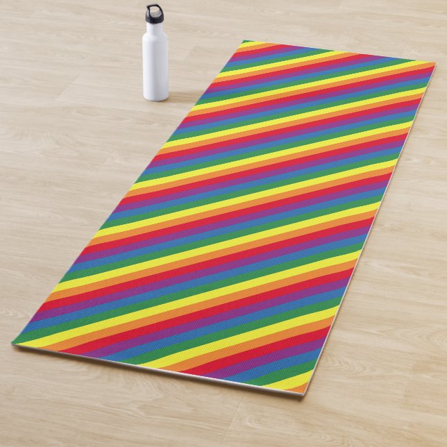 Diagonal-Regenbogenmuster Yogamatte (Beispiel)