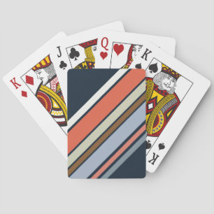 Diagonal Retro Design Streifen Spielkarten