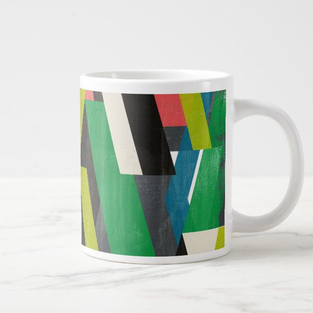 Diagonal-Slipstream-Muster Jumbo-Tasse (Rechts)
