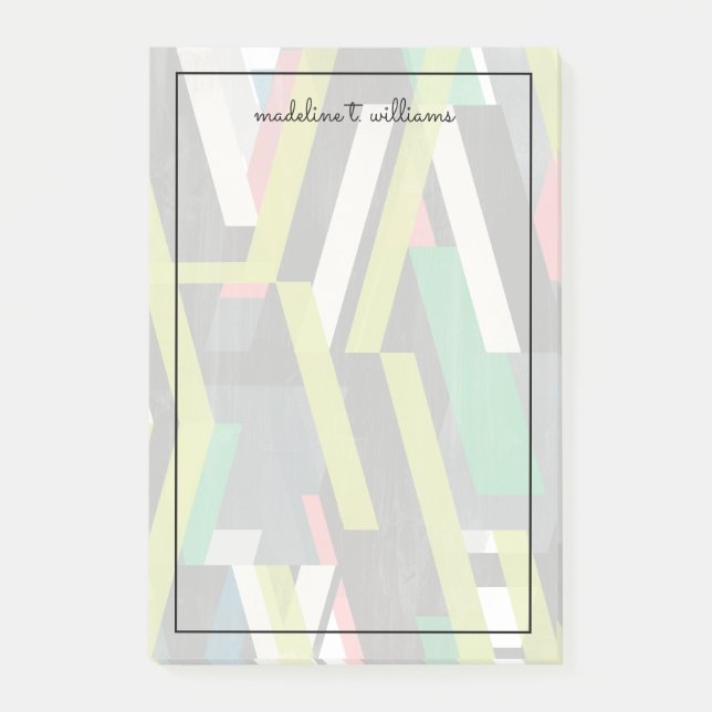 Diagonal-Slipstream-Muster Post-it Klebezettel (Vorderseite)