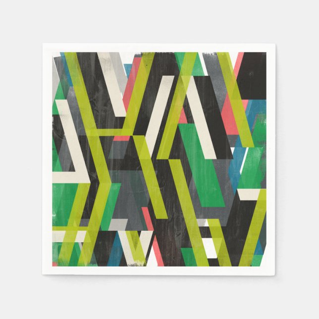 Diagonal-Slipstream-Muster Serviette (Vorderseite)