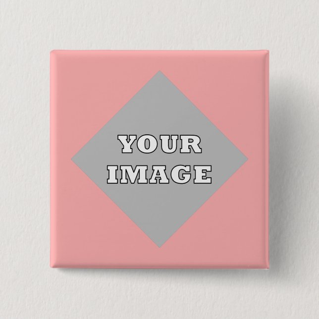 Diagonal Square Foto Border Button (Vorderseite)