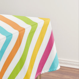 Diagonal stripes in vibrant colors tischdecke