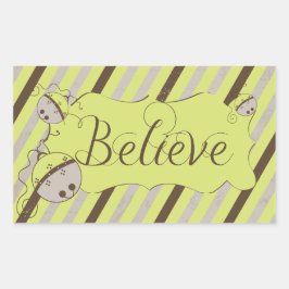 Diagonal Stripes Rectangle Sticker glauben