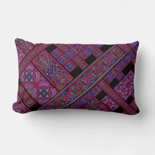 Diagonal Violet Aurora Lumbar Pillow Lendenkissen