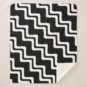 Diagonal Zig Zag Muster für zwei farbige Linien Sherpadecke