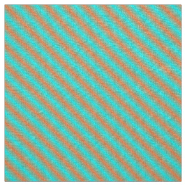 Diagonalblau und Orangenstreifen Stoff (Muster)