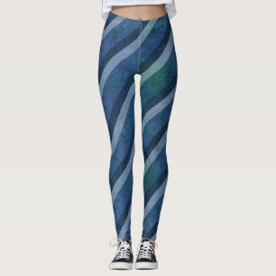 Diagonale BLUES vervollkommnen Druck-Yoga-Hosen, Leggings