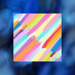 Diagonale Farbstreiche, Abstrakte Malerei Leinwanddruck