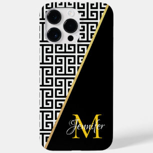 Diagonale Goldfolie Griechischer Schlüssel mit sch Case-Mate iPhone 14 Pro Max Hülle