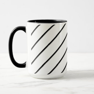 Diagonale Linien (schwarz) Tasse