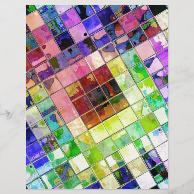 Diagonale, mehrfarbige gezogene Reflections (Vorderseite)