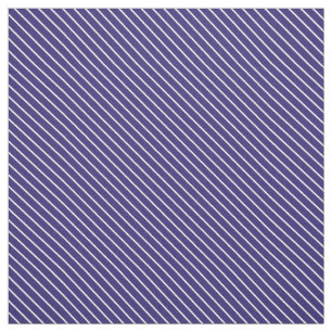 Diagonale Nadelstreifen - blau und weiß Stoff